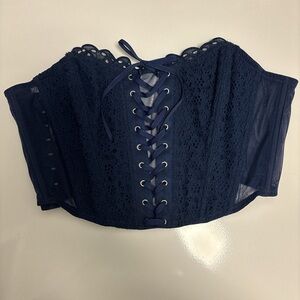 Victoria's Secret Dream Angels Eyelet Lace-Up Strapless Corset Top